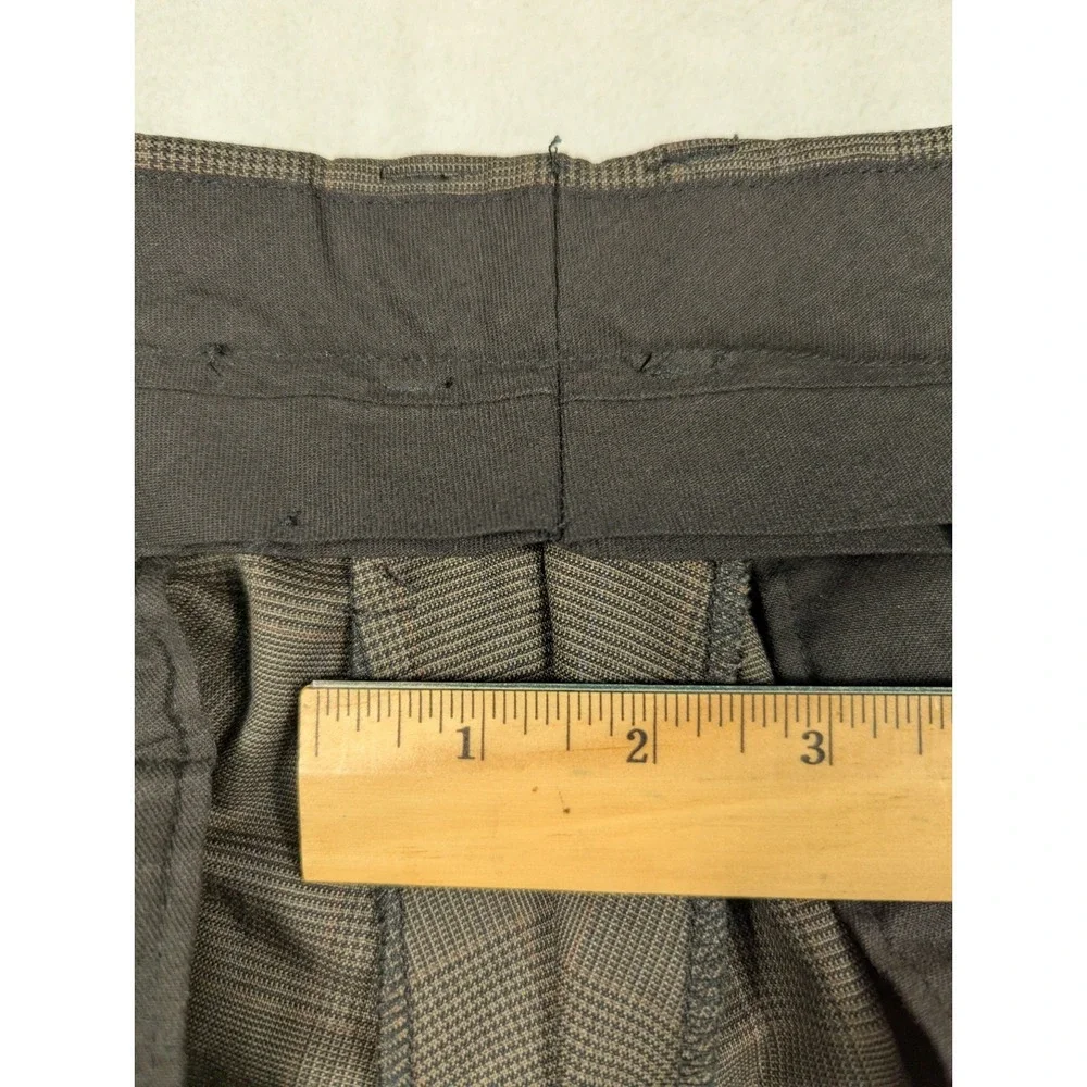 Jos. A. Bank‎ Mens Brown Glen Plaid 100% Wool 2 Piece Suit 48R Blazer 48L Pants